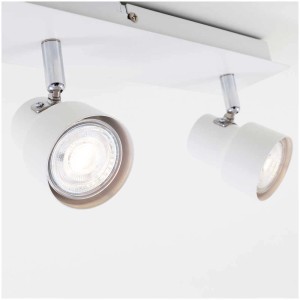Faretto bianco Briloner Rock con 3 spot LED GU10 orientabili.