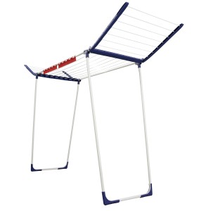 Stendibiancheria Leifheit Pegasus 180 Solid Maxx, stendino ad ali con porta piccoli oggetti.