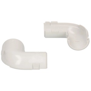 Angle KIR M20 Gris, 3 pièces, pour goulottes de câbles. Angle en PVC pour l'installation.