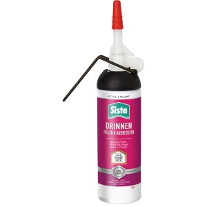 Sista Sigillante Acrilico Dispenser per Interni, Bianco, 100ml. Per riempire e riparare giunti.