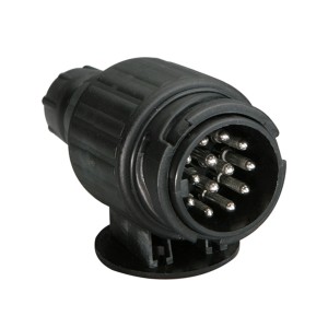 Spina Unitec a 13 poli in plastica, 12 V, per rimorchi auto.