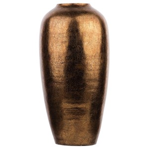 Vaso decorativo Lorca in terracotta marrone dorato per accenti di stile nella zona living.