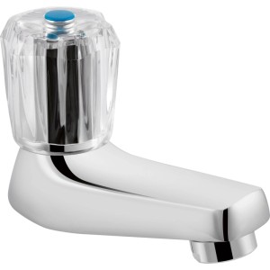 Rubinetto acqua fredda Ledro cromato per lavabo bagno ospiti.