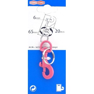 Conacord Schlüsselanhänger, Stahl, 65 mm, schwarz. Schlüsselzubehör für den Alltag.