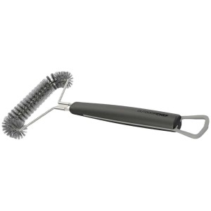 Spazzola per griglia triangolare Outdoorchef con setole in nylon per la pulizia della griglia.