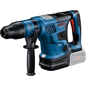 Bosch Professional Tassellatore a batteria GBH 18V-36 C in valigetta, blu/nero, con impugnatura supplementare.