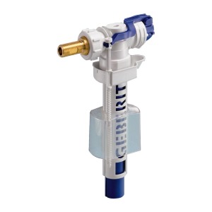 Robinet flotteur Geberit Unifill, blanc, pour réservoir apparent. Pièce de rechange avec niveau de remplissage réglable.