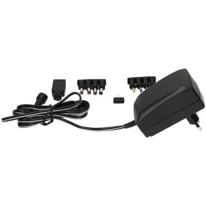 Alimentatore universale 2250mA con adattatori per accessori audio.