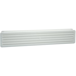 Grille de porte blanche Marley (452x92mm) en plastique pour une bonne circulation de l'air.
