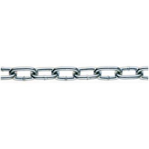 Rundstahlkette, Form A, Ø 4 mm, verzinkt, als Meterware für Bootstechnik.