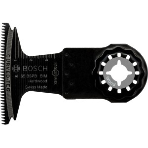 Lame de scie plongeante Bosch AII 65 BSPB pour bois dur, 65 mm, accessoire pour outils multifonctions.