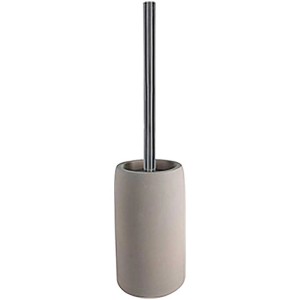 Spirella WC-Garnitur Gemma Earth aus Steingut mit Edelstahlgriff.