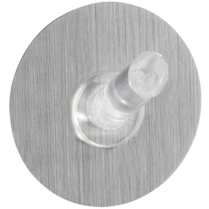 Wenko Gancio Static-Loc medie dimensioni Effetto acciaio inox Ø 5 cm / H 2,5 cm