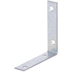 Staffa angolare per sedia in acciaio zincato, 75x16x75mm, con fori per viti, per mobili e hobby, 8 pezzi
