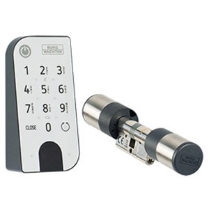 Burg-Wächter Funk-Türschloss Entry easy 7601 Pin/IP53: Türschloss mit Keypad und Zylinder.
