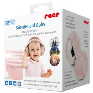 Reer SilentGuard Baby Kapselgehörschutz in Rosa, geeignet für Kinder ab 12 Monaten.