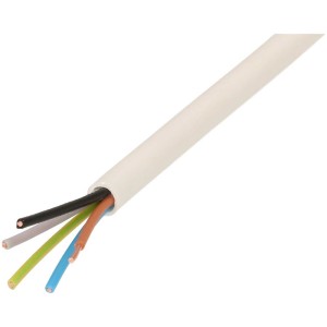 Câble TT CH-N1VV-U 5x1,5 mm², 25 m, avec gaine PVC pour installation domestique.