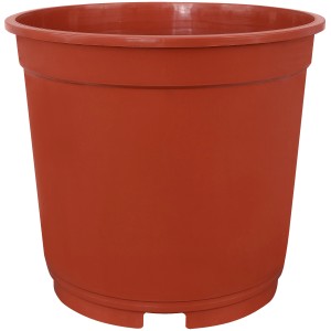 Vaso per contenitori Geli, Ø 19cm, 3,5l, terracotta, fioriera rotonda in plastica per interni ed esterni.