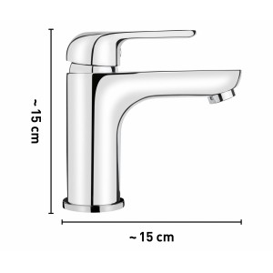 Miscelatore lavabo cromato baliv WT-250, monocomando per bagni moderni.