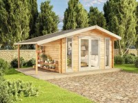 Alpholz Holz-Gartenhaus Satteldach Tauchimprägniert 920 cm x 350 cm