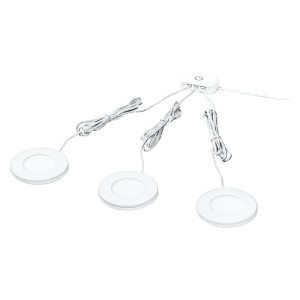 Osram LED-Unterschrankspot Magnet Aluminium Weiss Ø 7,5 cm / 8,5 W / 3 Stk.