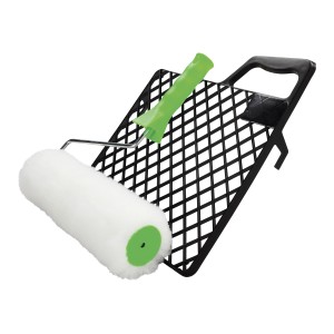 Kit rouleau Vestan avec grille : Rouleau, monture et grille pour peinture.