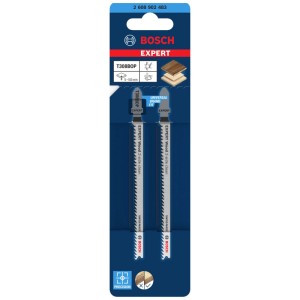 Set 2 lame per seghetto alternativo Bosch Expert T308BOP per tagli legno senza schegge.