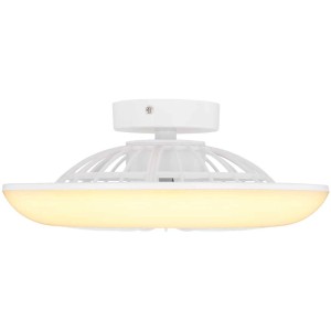 Ventilateur de plafond LED Gobo blanc, Ø 30cm, avec lumière et ventilateur pour une ventilation optimale.