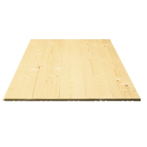 Pannelli perlinati in abete/abete rosso non trattato, modello smussato, 14x121 mm, lunghezza 2,5 m.