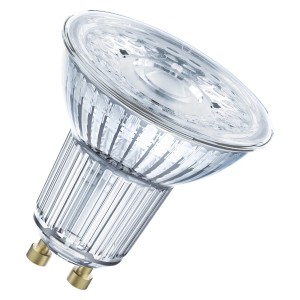 Lampadina LED Osram Matter GU10, dimmerabile, 4.7W, riflettore PAR16 per illuminazione smart home.
