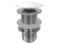 Domberg Ablaufventil DB4001 für Waschbecken ohne Überlauf Keramikabdeckung Weiss