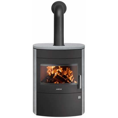 Justus stufa a legna Agero 2.0 Stone Speckstein Corpo nero 7 kW