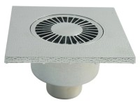 Marley Badablauf DN 50 verchromt 150 x 150 mm