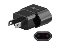 Reiseadapter 2-polig Eurostecker / USA und Japan Schwarz Reiseadapter 2-polig Eurostecker / USA und Japan Schwarz