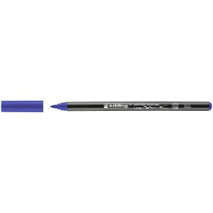 Feutre porcelaine Edding 4200 bleu, pointe pinceau 1-4 mm pour détails et lignes fines.
