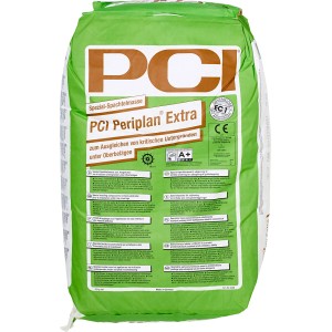 Sac de mastic spécial PCI Periplan Extra, 25 kg, pour égaliser les surfaces irrégulières à l'intérieur.