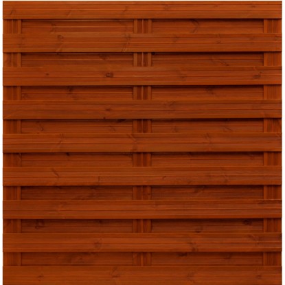Sichtschutzzaun-Element Goch lasiert Teakfarben 180 x 180 cm