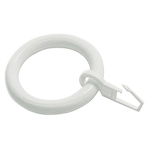 Anello Gardinia Bifo, bianco, con gancio per pieghe, per bastoni per tende, confezione da 10.