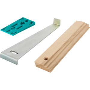wolfcraft Kit de pose pour stratifié et parquet, 22 pièces, avec tire-lame, cale de frappe et écarteurs.