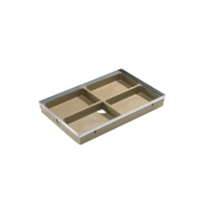 Bac de sol ACO Vario 60x40 cm avec protection des bords pour systèmes de paillasson.