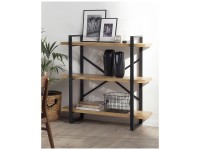 Beliani Bücherregal Timber MDF-Platte Braun (HxBxT) 111 x 111 x 35 cm