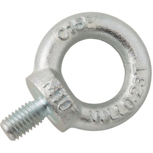 Conacord Ringschraube aus verzinktem Stahl C15E, M10 Gewinde, Ø 10x45 mm, belastbar bis 230 kg.
