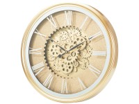 Wanduhr Kunststoffrahmen Gold