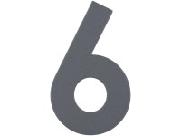 Alpertec Hausnummer Nr. 6 Edelstahl Anthrazit