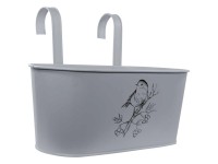 Videx Garden Metall-Hängekasten Rotkehlchen Grau (HxBxT) 33 x 16 x 14 cm