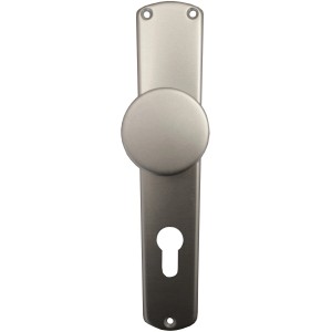 Alpertec Knopflangschild Phil, Aluminium silber eloxiert, für Türbeschläge.