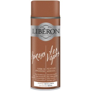 Libéron Sprühfarbe Kupfer metallisch, Effektfarbe für Holz, Metall & Kunststoff. Glänzendes Finish ohne Grundierung.