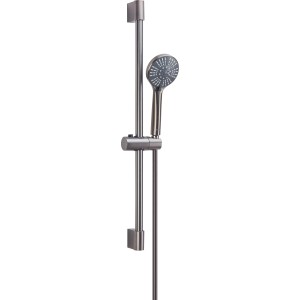 Ensemble de douche baliv DBS-70.180 en métal gris avec barre et douchette.