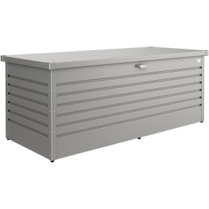 Biohort Coffre de loisirs 180, gris quartz métallisé, coffre universel pour outils de jardin.