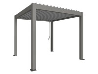 Biohort Pergola quarzgrau/silber-metallic Gr. 3 x 3 m